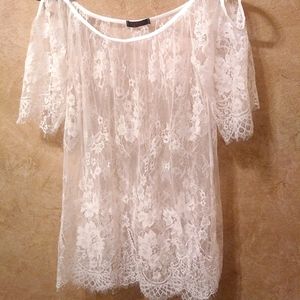 🌼CLASSY LACE COVER-UP WHITE Sz S